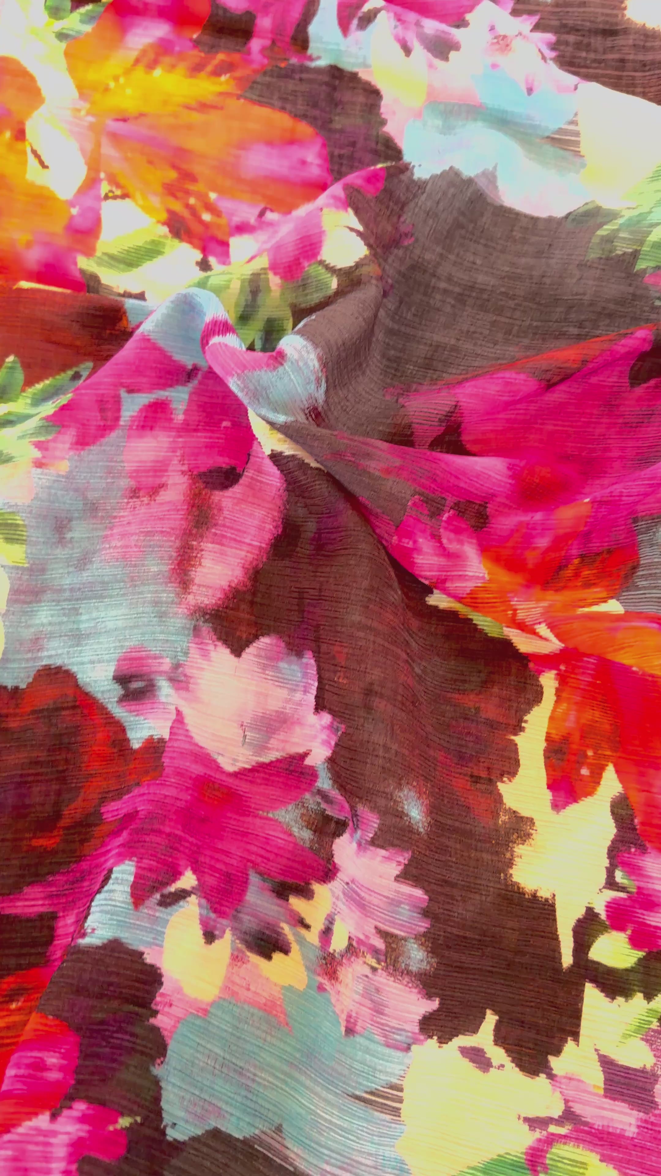 Crépon viscose/nylon panaché de couleur